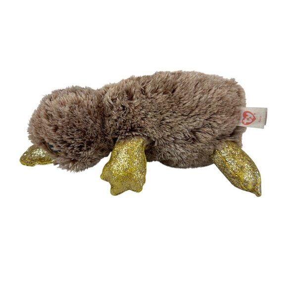 Ty Beanie Boos 9in Perry Platypus Plush Toy Glitter Gold Feet and Bill - Picture 2 of 7